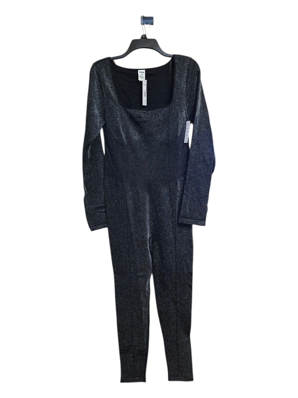 Sparkle Black Long-Sleeve Jumpsuit